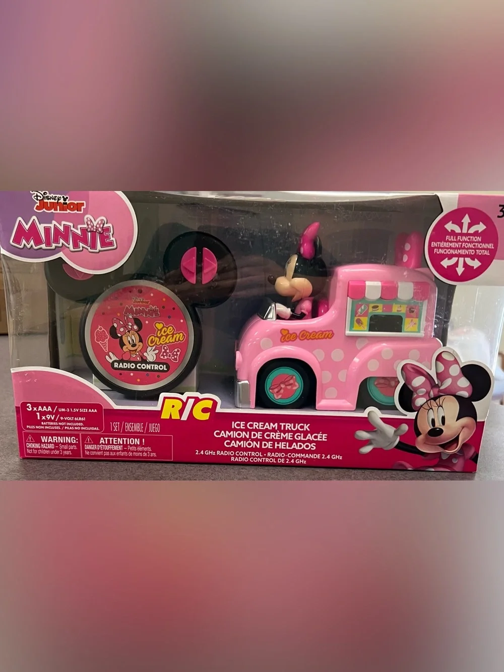 Disney Junior Minnie Pink Ice Cream Truck Radio Control Toy
